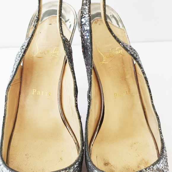 💥 SOLD 💥Christian Louboutin silver sparkling - Picture 4 of 10